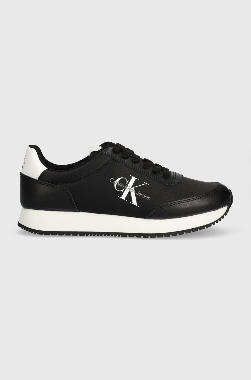 Levně Sneakers boty Calvin Klein Jeans RUNNER LOW LACE MIX ML MET černá barva, YW0YW01370