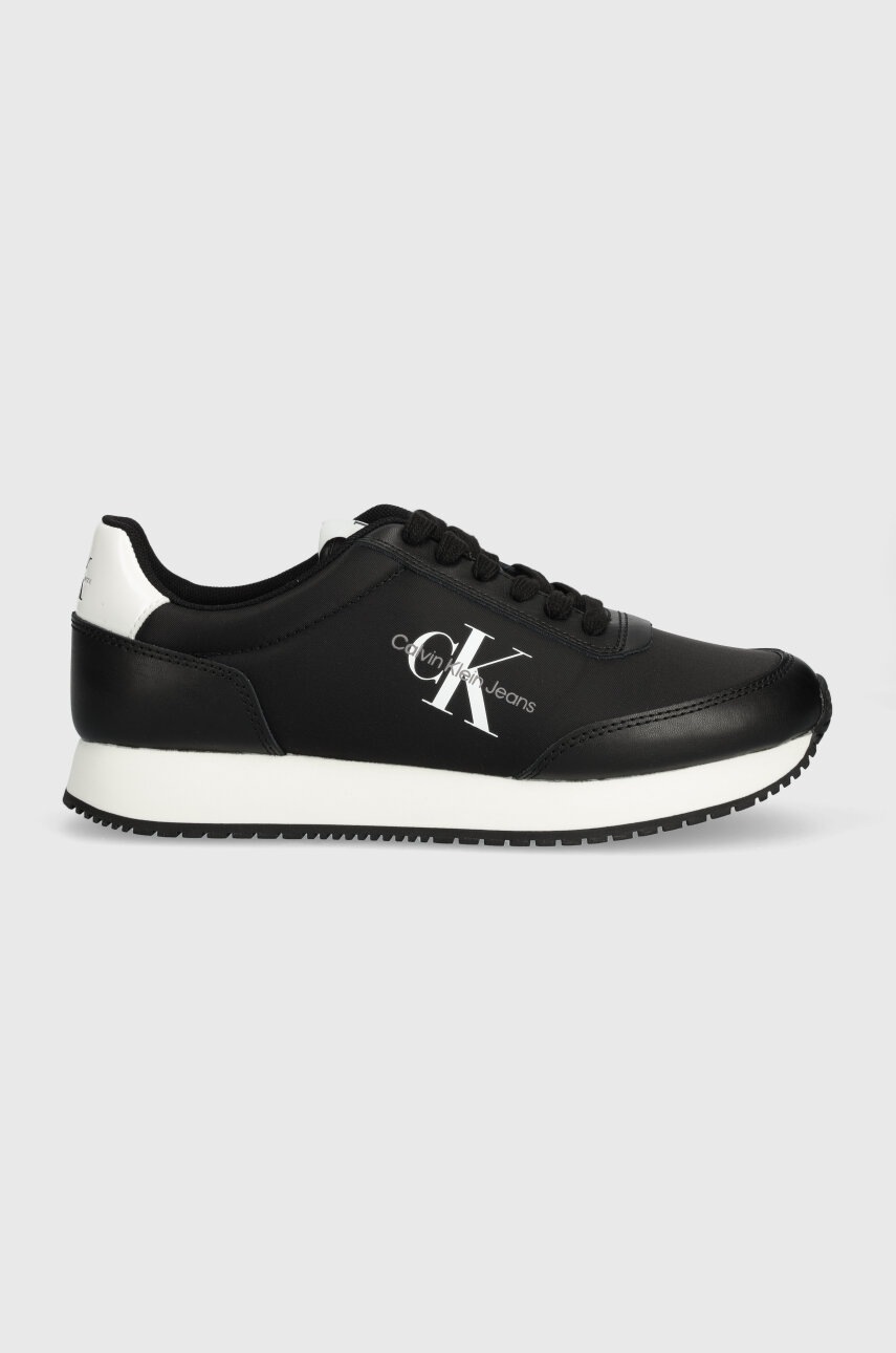 

Маратонки Calvin Klein Jeans RUNNER LOW LACE MIX ML MET в черно YW0YW01370, Черен