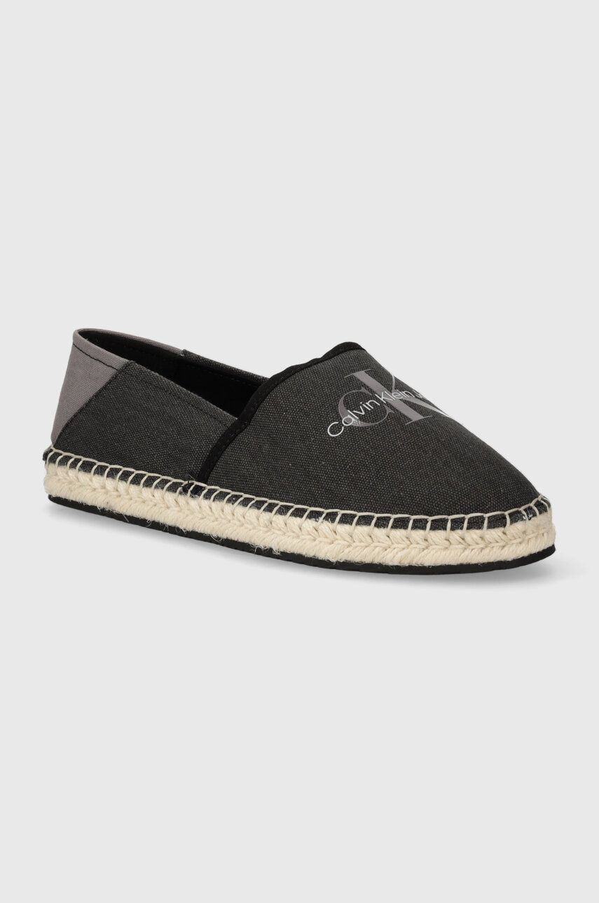 Levně Espadrilky Calvin Klein Jeans ESPADRILLE ML BTW černá barva, YW0YW01376