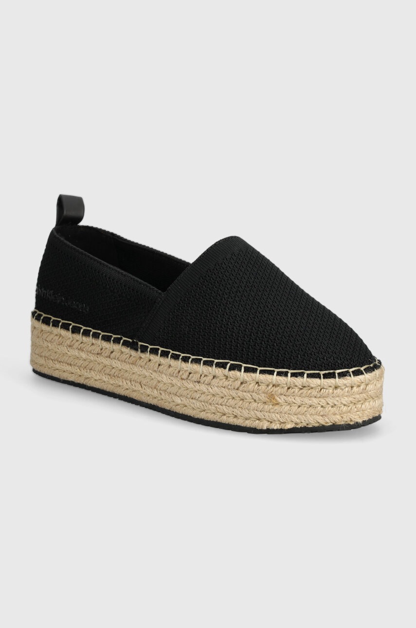 

Еспадрили Calvin Klein Jeans PLATFORM ESPADRILLE UC в черно с платформа YW0YW01377, Черен