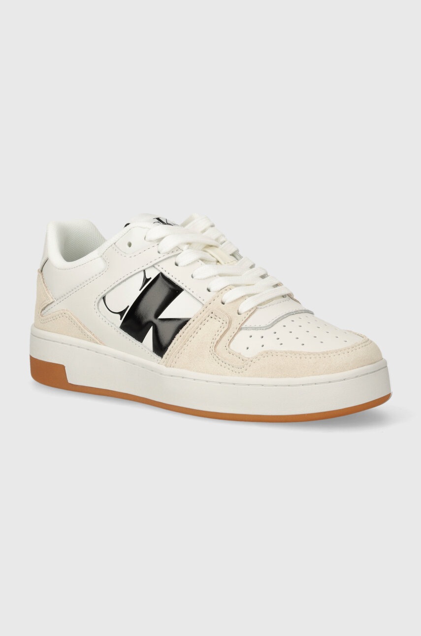 

Маратонки Calvin Klein Jeans BASKET CUPSOLE LOW MIX NBS DC в бежово YW0YW01388, Бежов