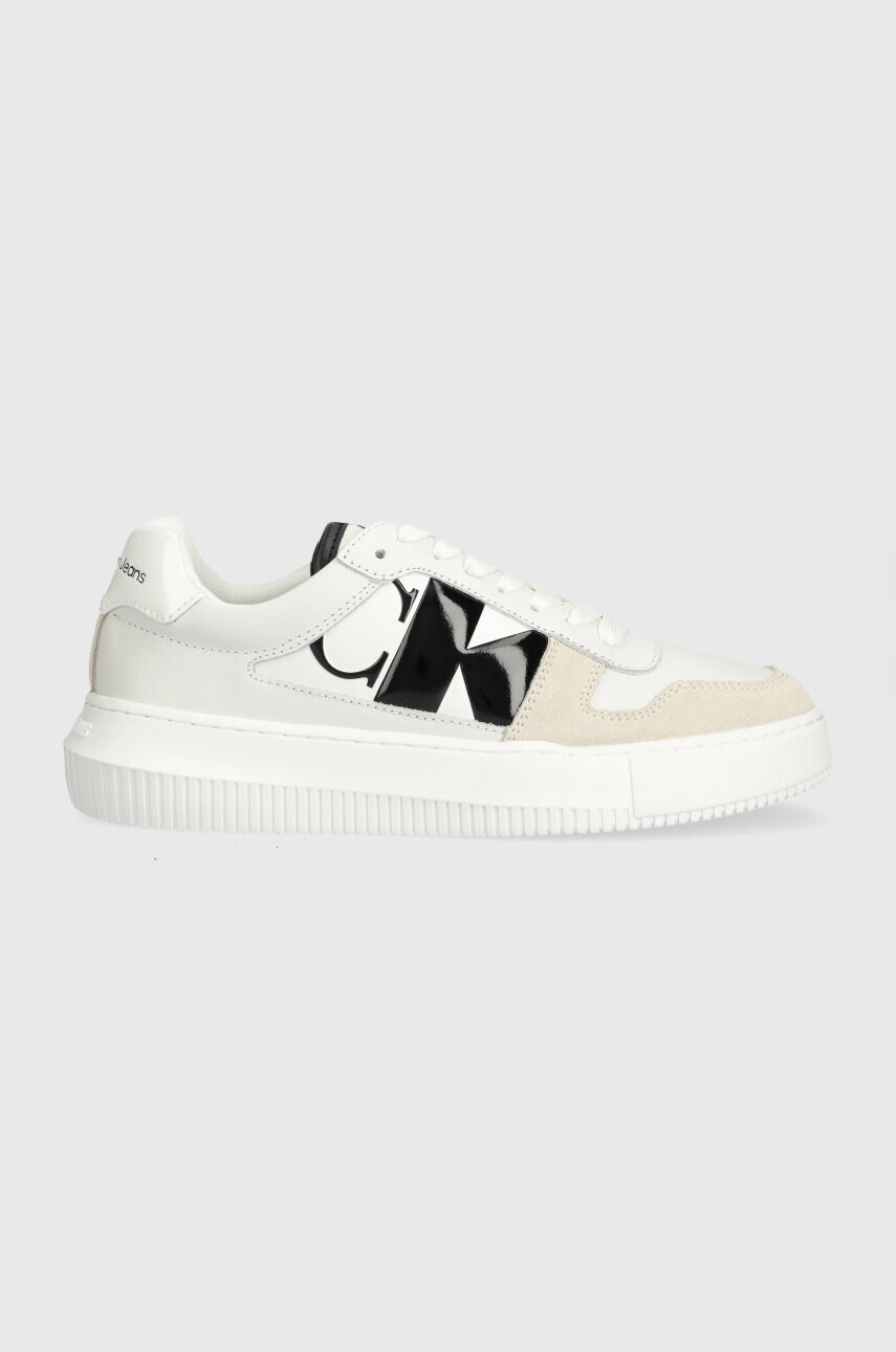 Levně Tenisky Calvin Klein Jeans CHUNKY CUPSOLE LOW MIX NBS DC béžová barva, YW0YW01415