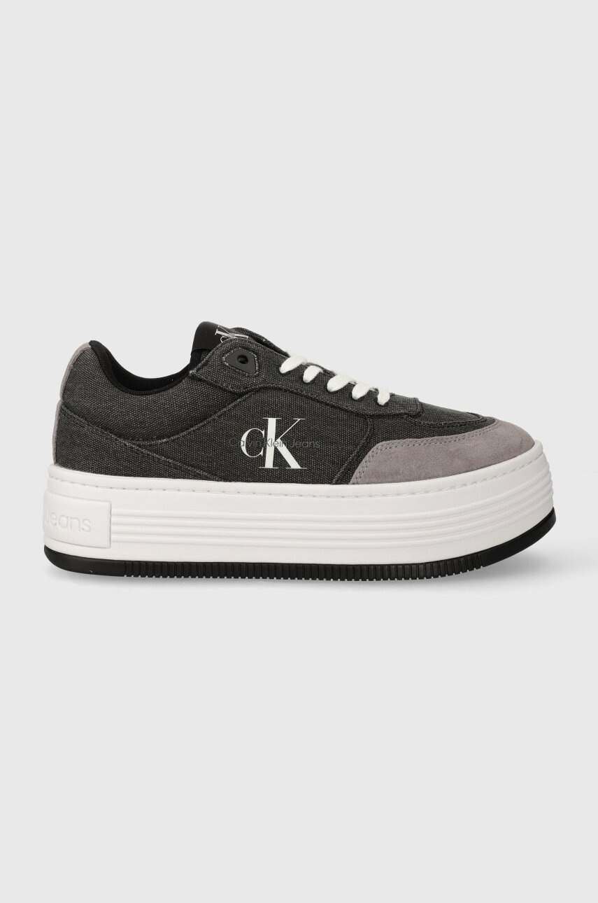 

Маратонки Calvin Klein Jeans BOLD PLATF LOW LACE MIX ML BTW в черно YW0YW01433, Черен