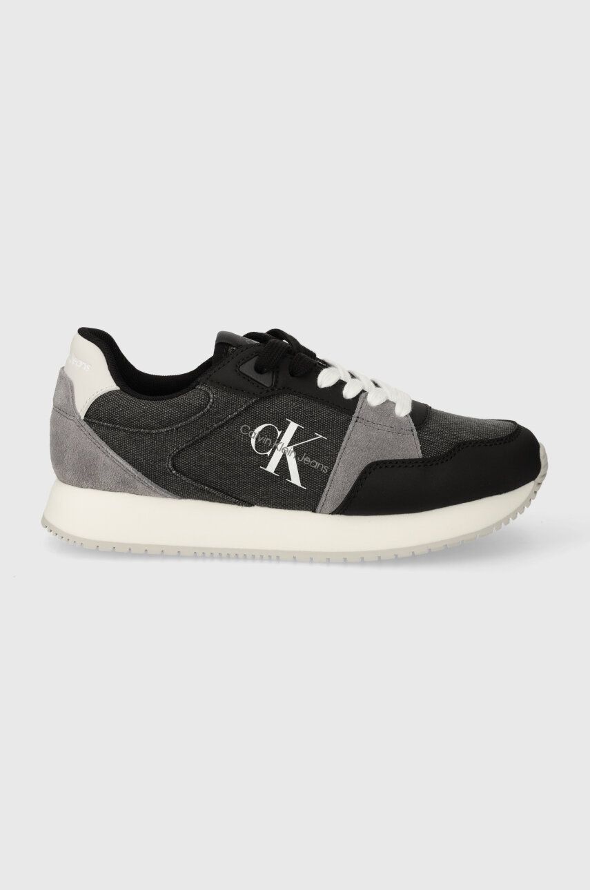 Levně Sneakers boty Calvin Klein Jeans RUNNER LOW LACE MIX ML BTW černá barva, YW0YW01436