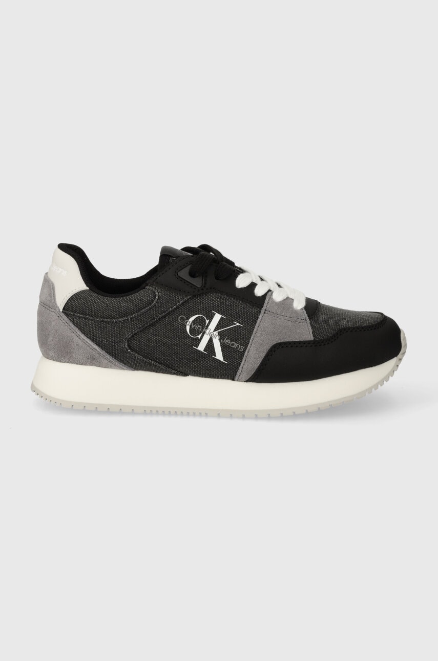 

Маратонки Calvin Klein Jeans RUNNER LOW LACE MIX ML BTW в черно YW0YW01436, Черен