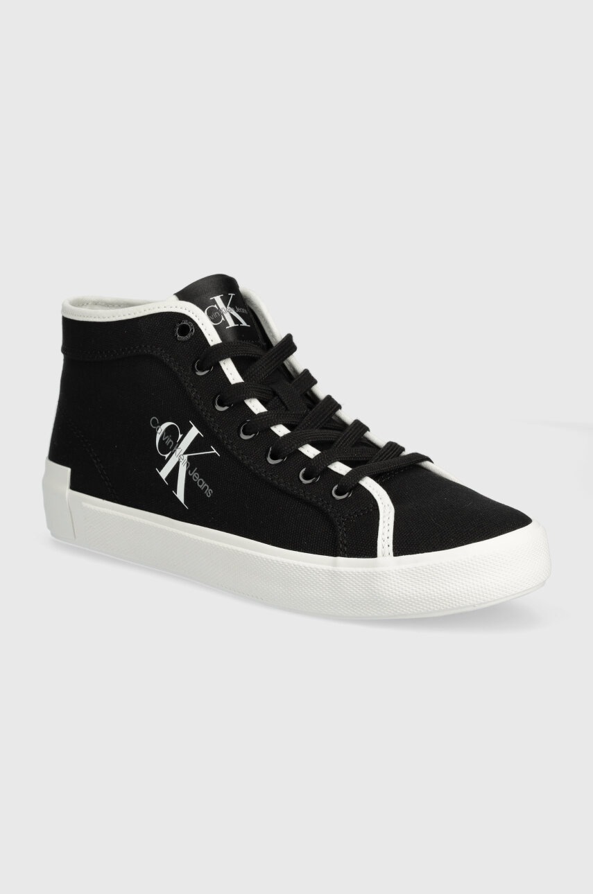 

Високи кецове Calvin Klein Jeans SKATER VULCANIZED HIGH CS ML MR в черно YW0YW01454, Черен
