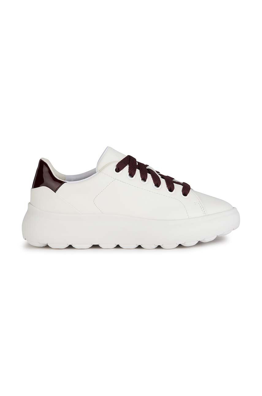 Levně Kožené sneakers boty Geox D SPHERICA EC4.1 B bílá barva, D35TCB08502C1Z7J