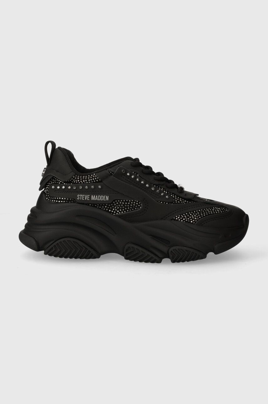 Sneakers boty Steve Madden Possesionr černá barva, SM11002270 - černá - Svršek: Umělá hmota