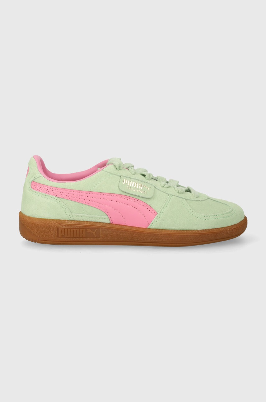 Puma sneakers din piele intoarsă Palermo culoarea verde 374915