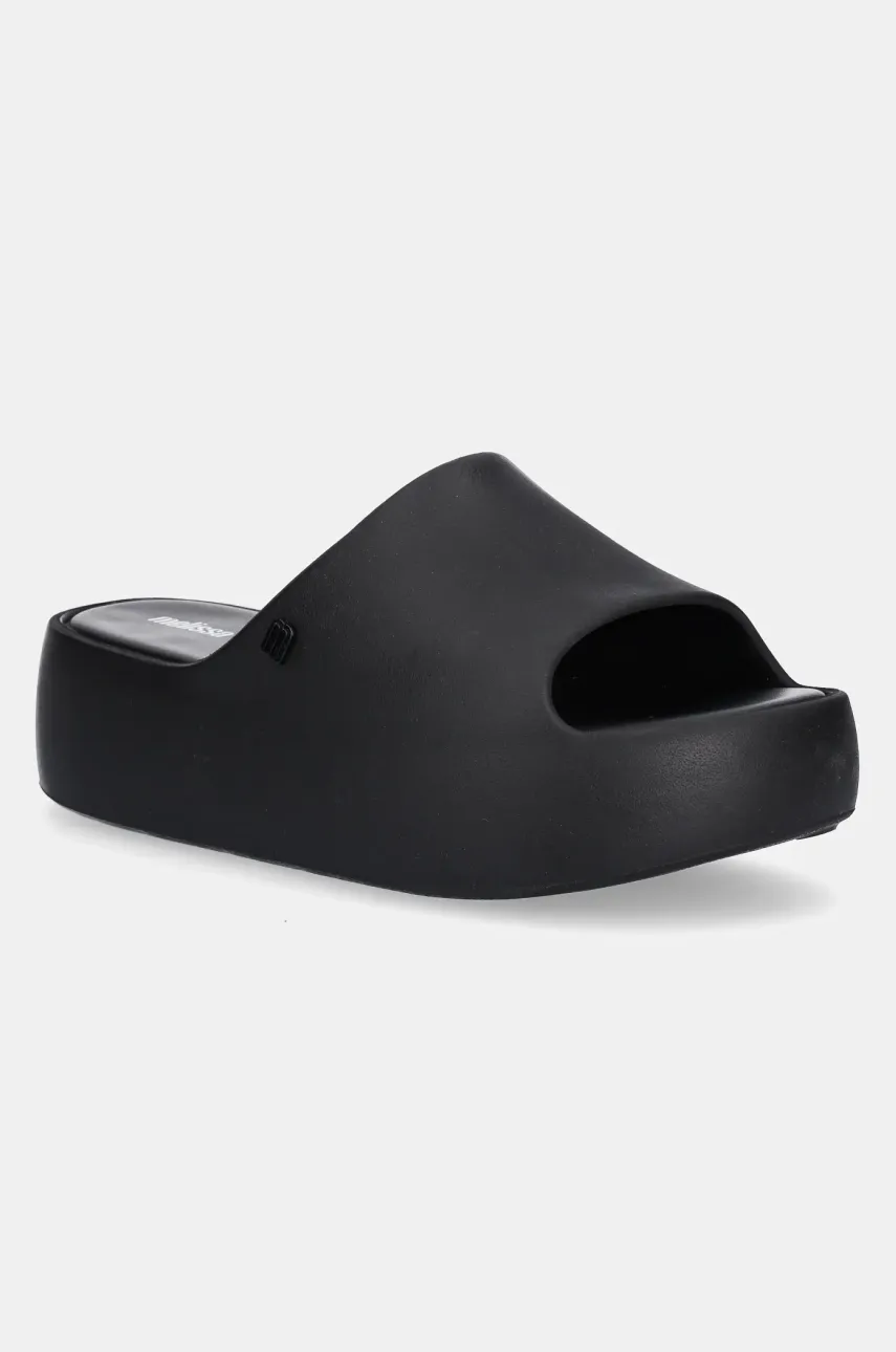 Pantofle Melissa MELISSA FREE PLATFORM SLIDE AD dámské, černá barva, na platformě, M.35859.S383