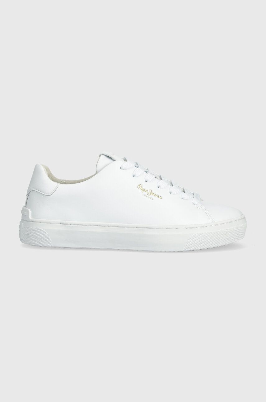 Pepe Jeans sneakers din piele PLS00001 culoarea alb, CAMDEN CLASSIC W