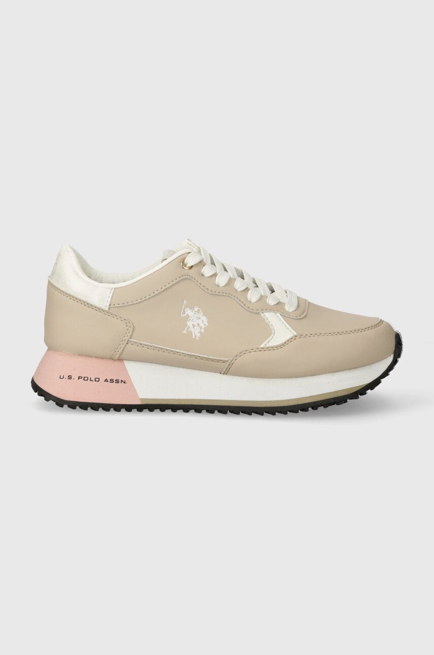 Levně Sneakers boty U.S. Polo Assn. CLEEF béžová barva, CLEEF004W/CYN1