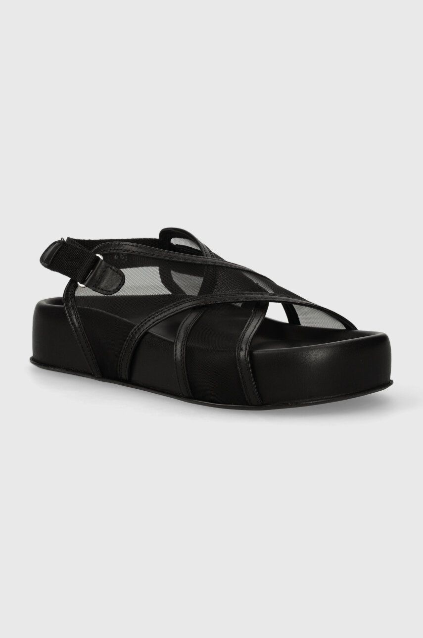 AGL sandale Jane Cross femei, culoarea negru, cu platforma, D685012PGK62481013