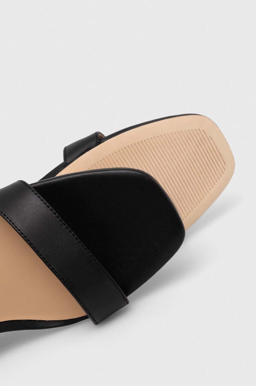 Δερμάτινα πέδιλα Lauren Ralph Lauren Logan χρώμα: μαύρο, 802927949001 φωτογραφία