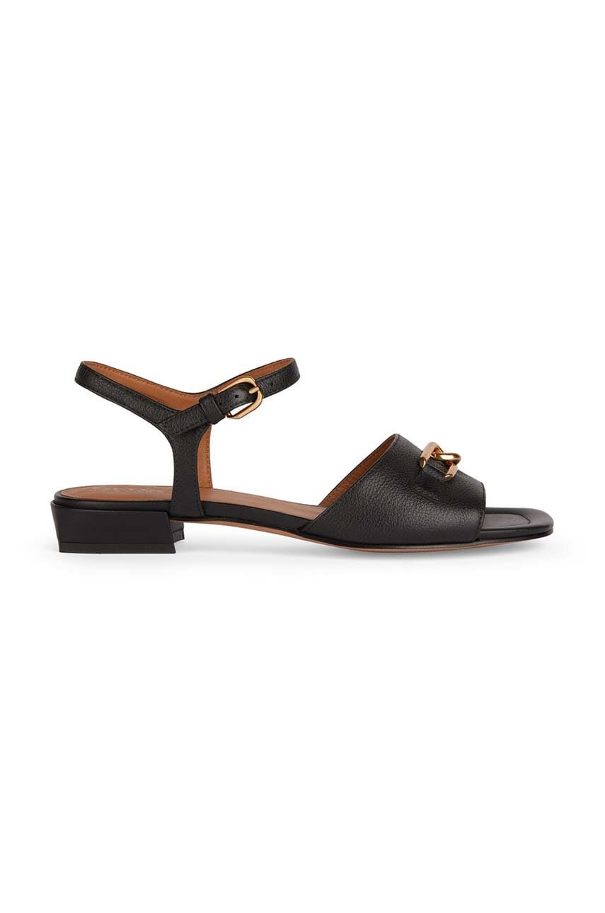 Geox sandale de piele D NEW ERAKLIA 15 femei, culoarea negru, D4580B 00046 C9999