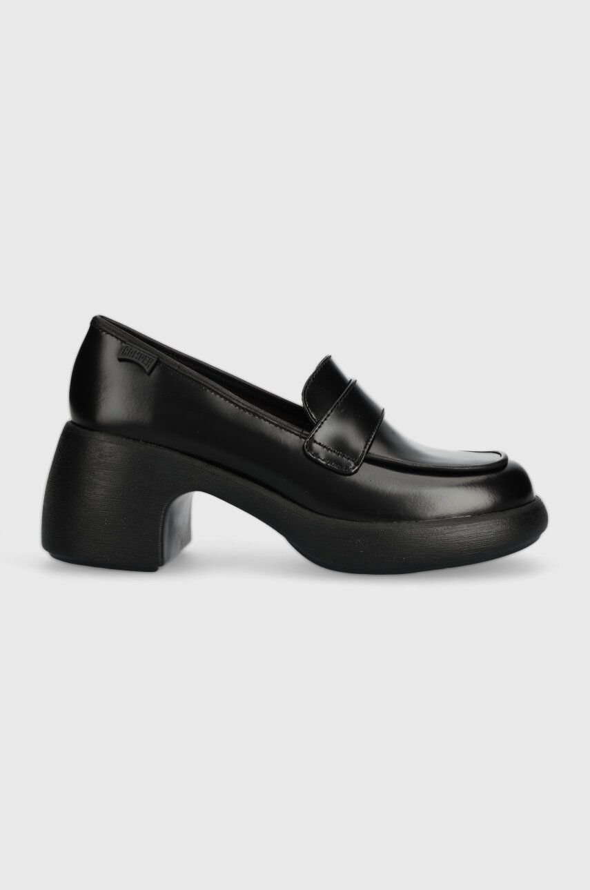 Camper pantofi de piele Thelma culoarea negru, cu toc drept, K201292.016