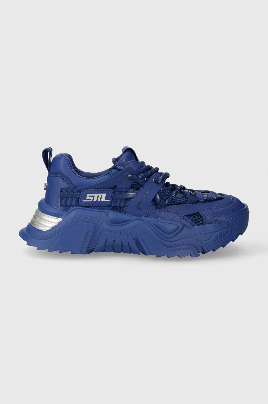 Sneakers boty Steve Madden Kingdom SM11002519 - modrá - Svršek: Umělá hmota