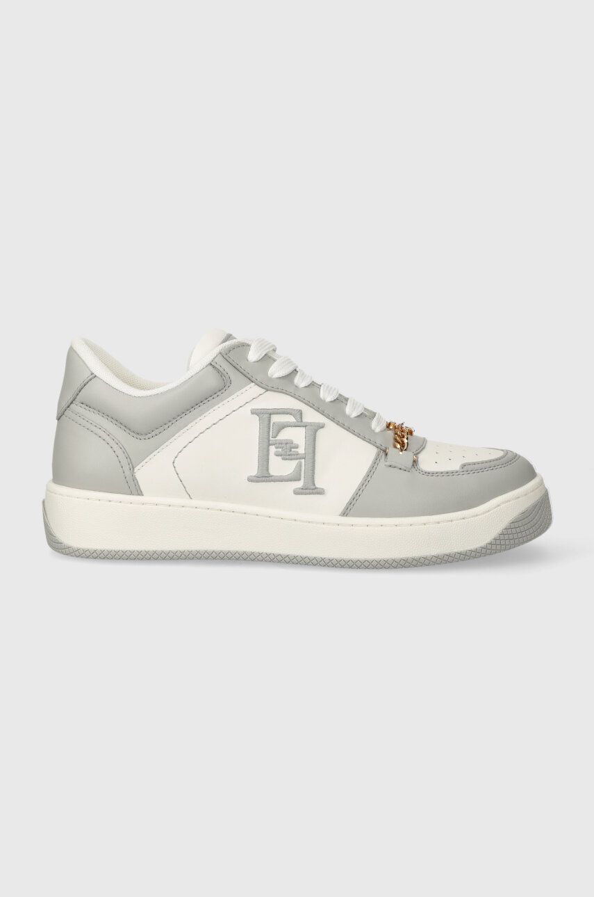 Elisabetta Franchi sneakers din piele culoarea gri SA54G41E2
