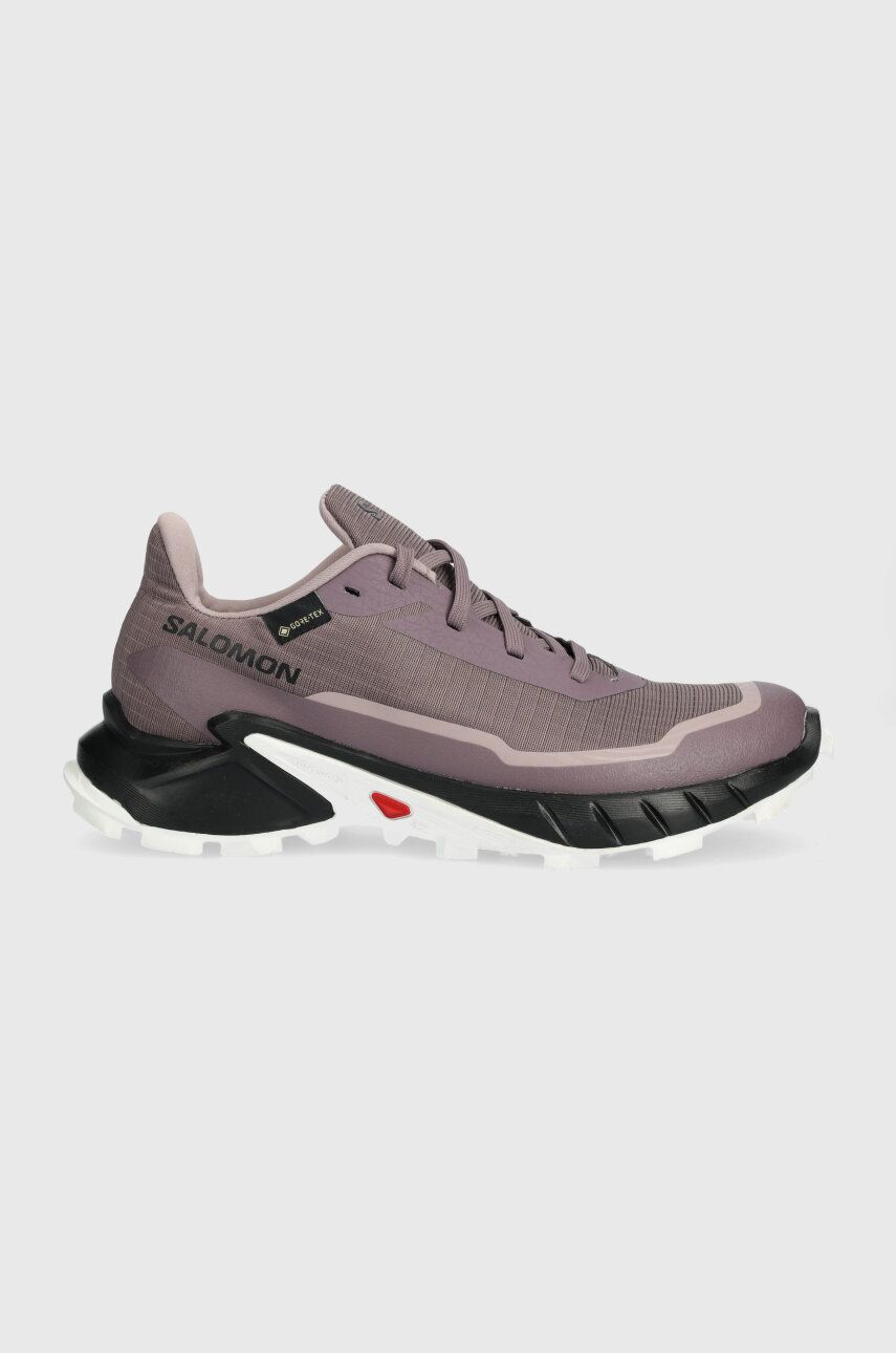 Salomon sneakers Alphacross 5 GTX femei, culoarea violet L47460400