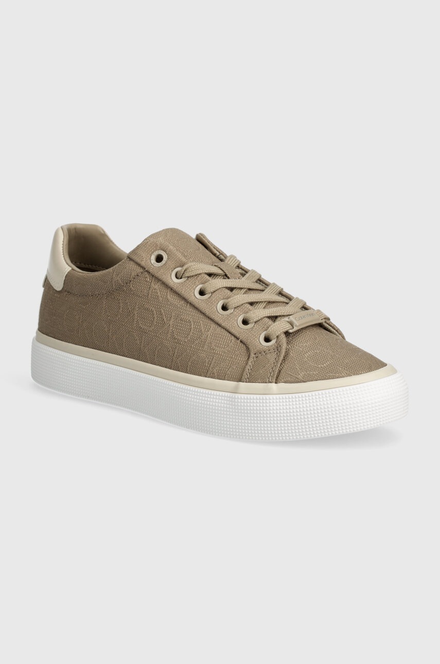 

Маратонки Calvin Klein VULC LACE UP DIAM FOX MONOCQ в бежово HW0HW01907, Бежов