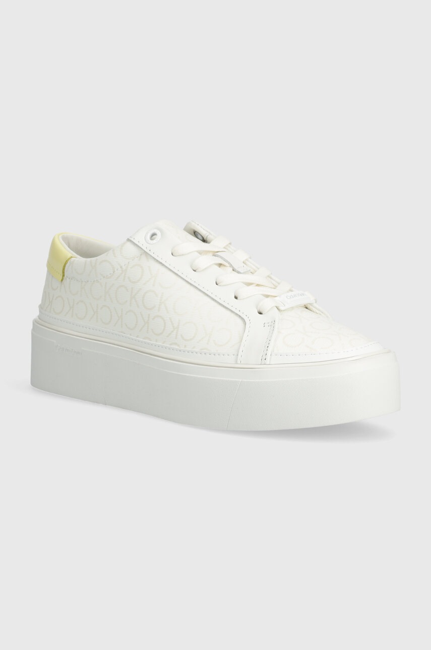 

Маратонки Calvin Klein FLATFORM CUP LACE UP EPI MONO в бяло HW0HW01911, Бял