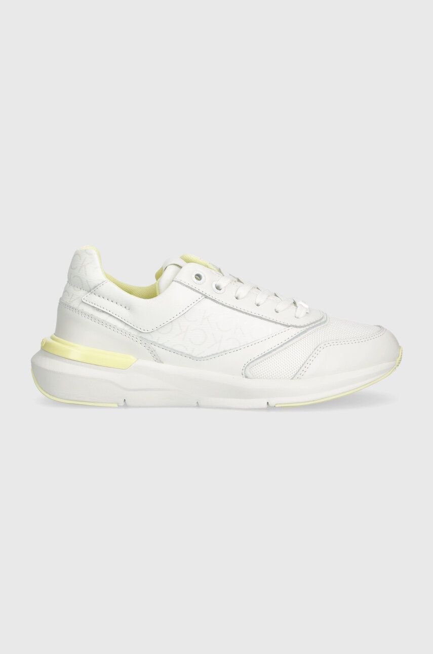 Levně Sneakers boty Calvin Klein RUNNER LACE UP EPI MONO MIX bílá barva, HW0HW01912