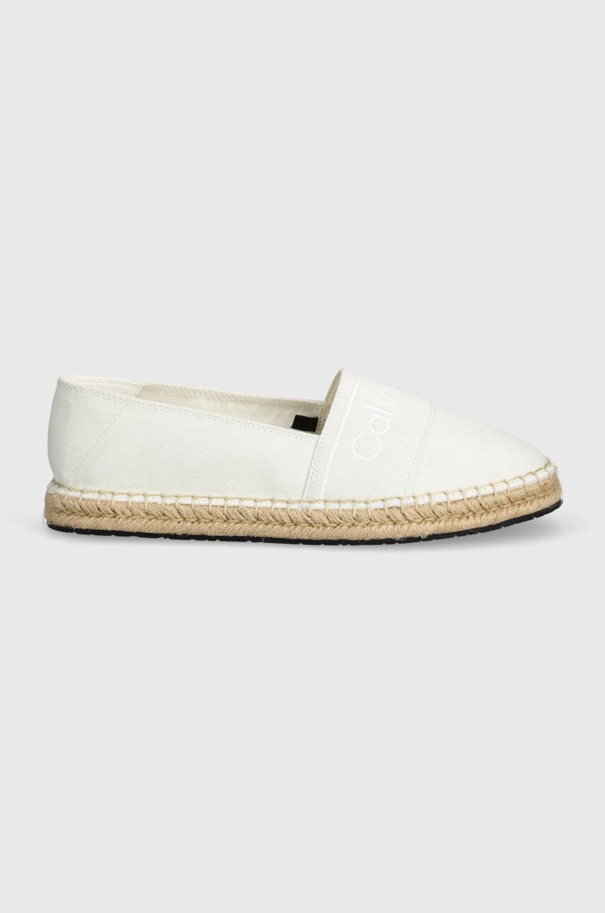 Espadrile Calvin Klein ESPADRILLE HE Bela Barva, HW0HW01918