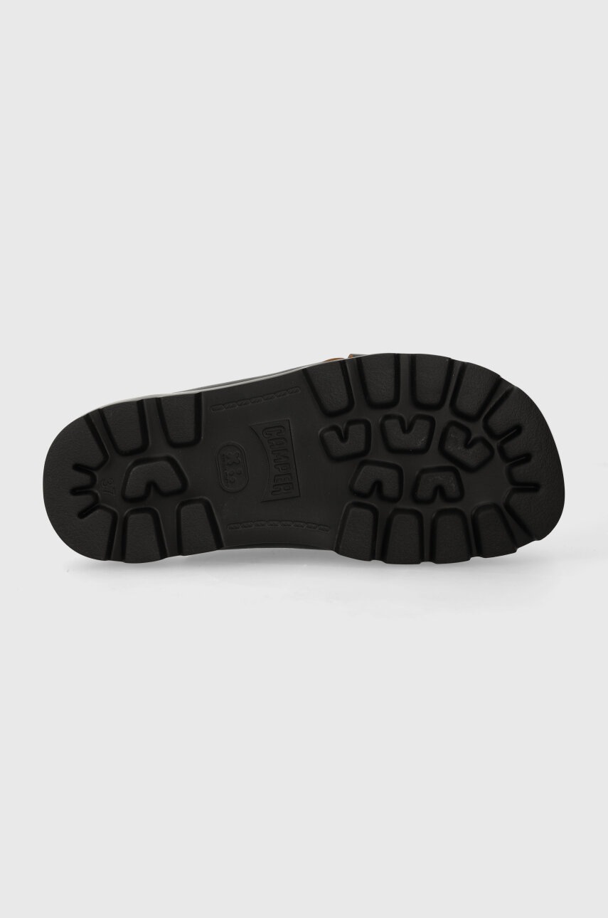 Шкіряні шльопанці Camper Brutus Sandal жіночі колір чорний K201321.016 