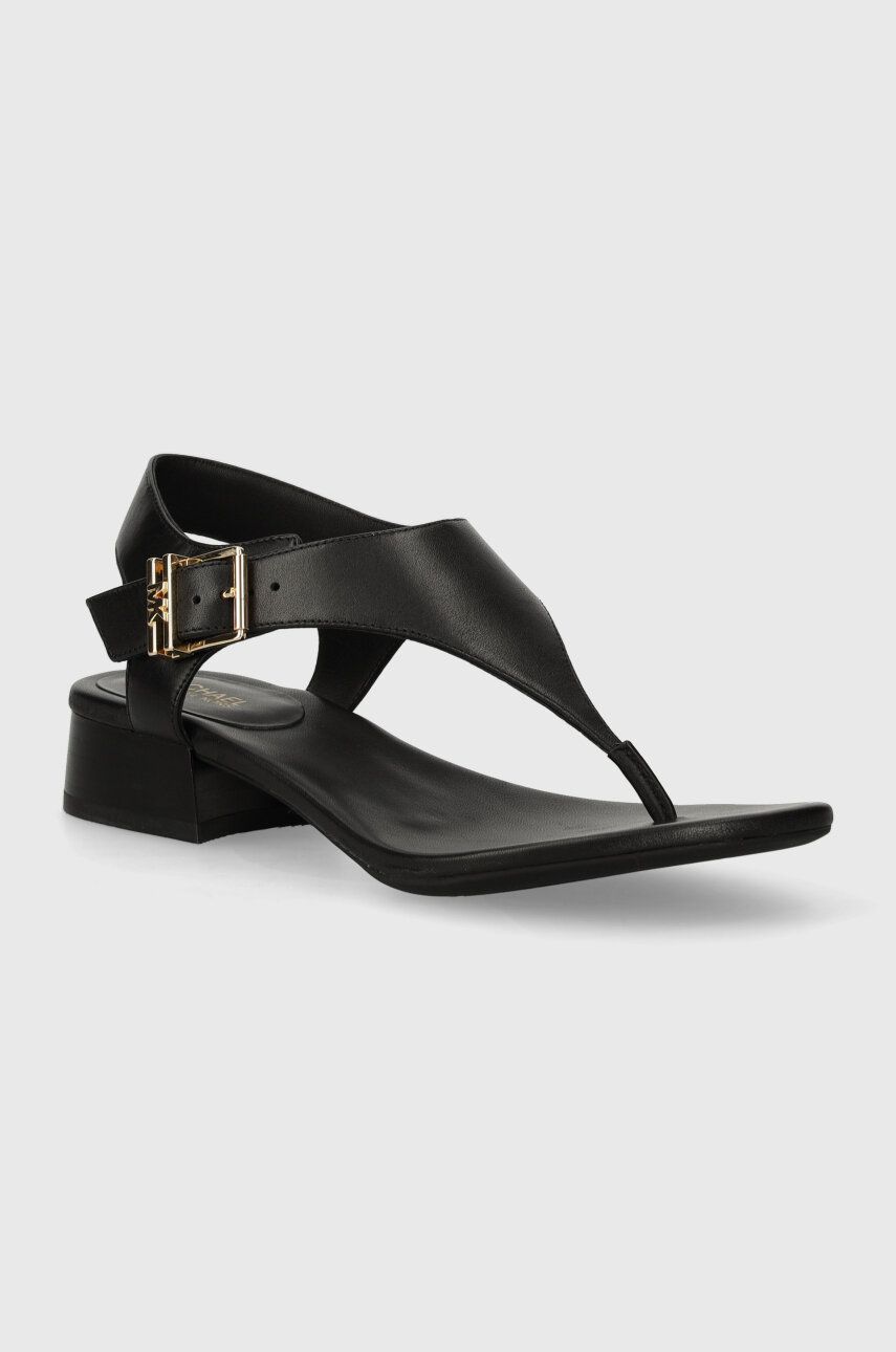MICHAEL Michael Kors sandale de piele Robyn femei, culoarea negru, cu platforma, 40S4RBFS1L
