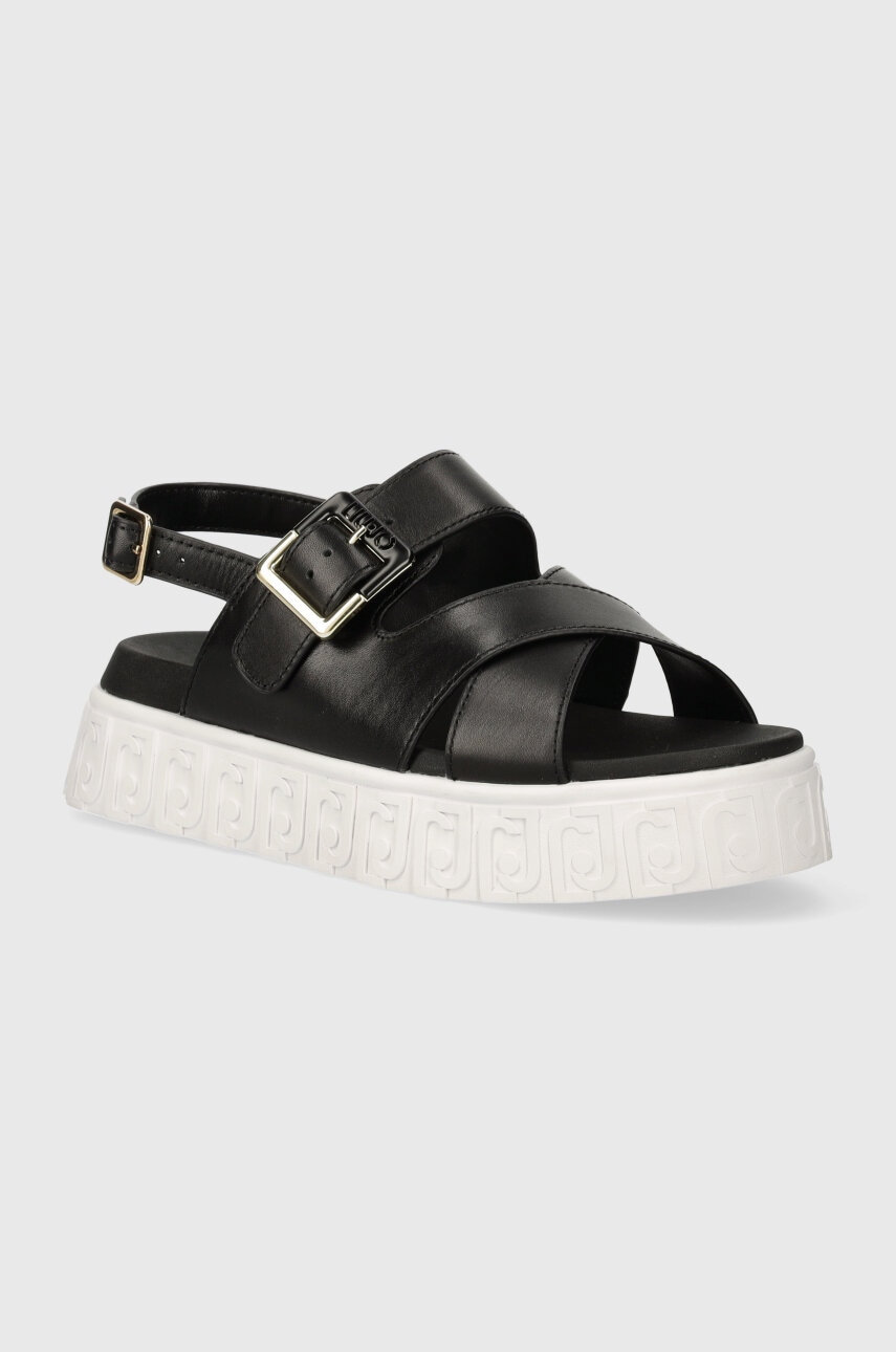 

Кожени сандали Liu Jo LOVELY SANDAL 01 SANDAL1 в черно с платформа BA4131P010222222 BA4131P0102S1892, Черен