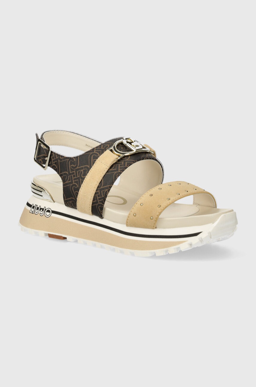 Levně Sandály Liu Jo MAXI WONDER SANDAL 27 dámské, hnědá barva, na platformě, BA4107EX171S3230