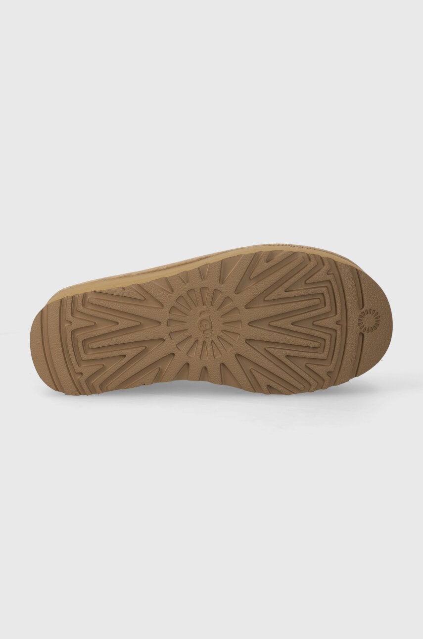 Замшеві чоботи UGG Classic Ultra Mini Platform колір бежевий 1135092 