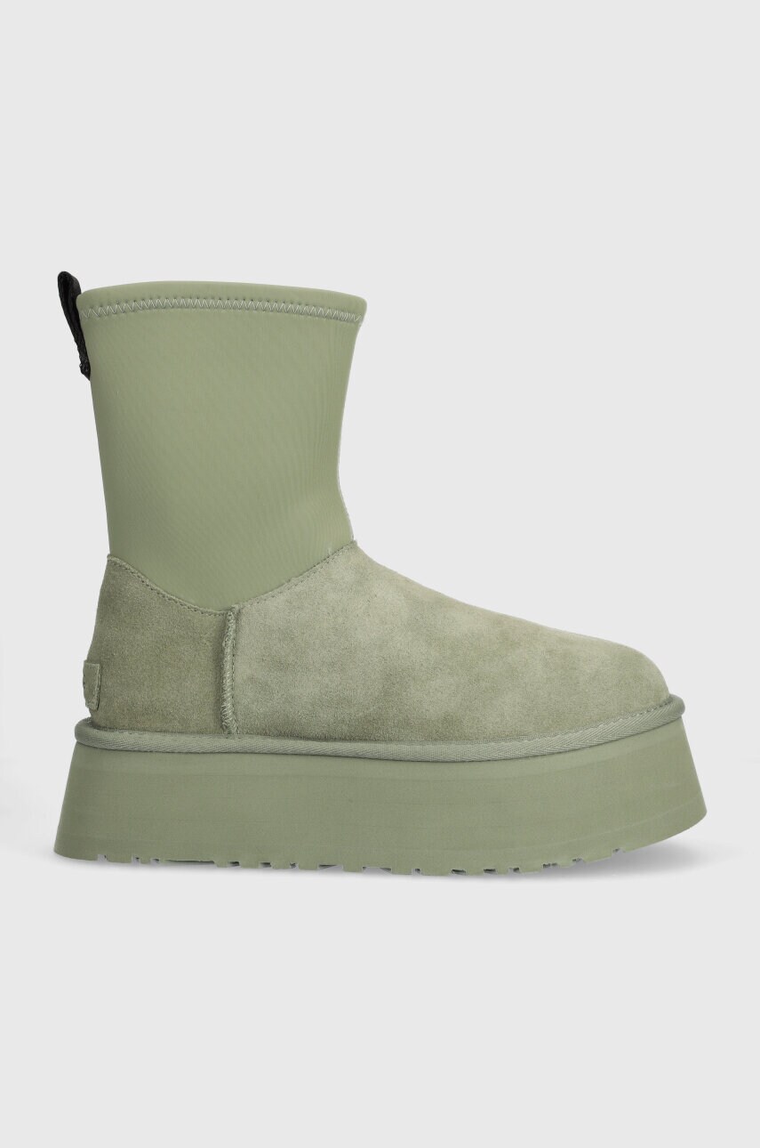 UGG Cizme De Iarna Classic Dipper Culoarea Verde, 1144031