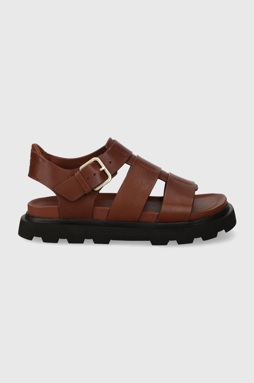 UGG sandale de piele W Capitelle Strap femei, culoarea maro, 1152674.COG