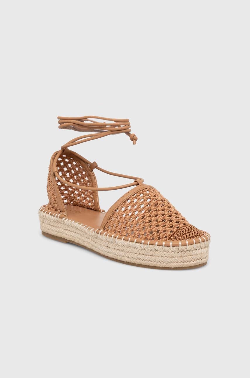 Aldo espadrile Picot culoarea maro, cu platforma, 13741689.Picot