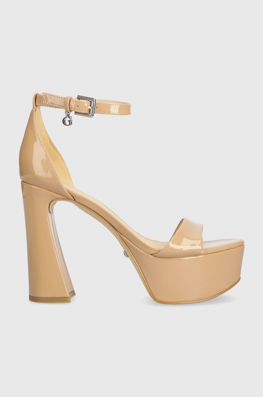 Levně Sandály Guess IDAS béžová barva, FLJIDS PAT03