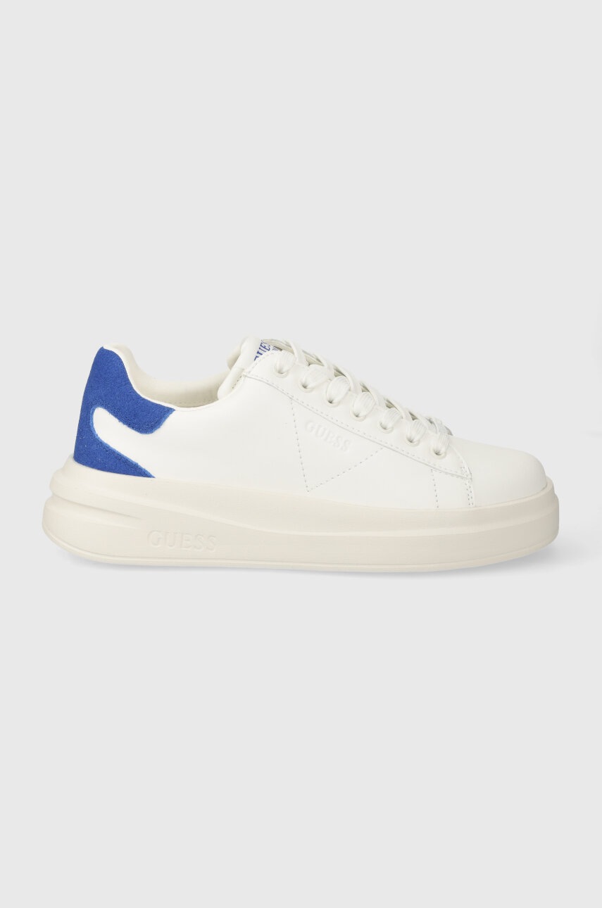 Levně Kožené sneakers boty Guess ELBINA bílá barva, FLJELB LEA12