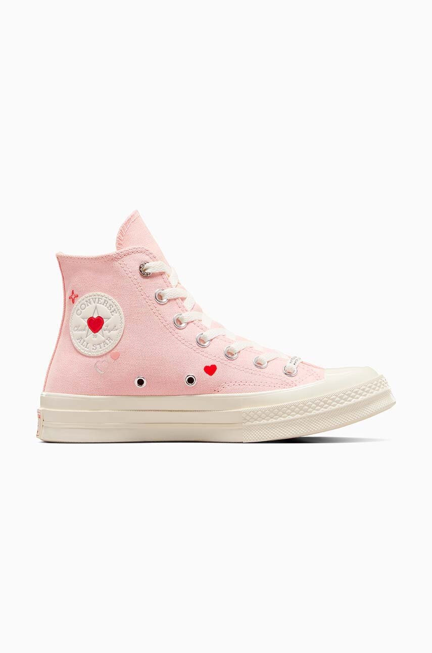 Converse teniși Chuck 70 Y2K Heart culoarea roz, A09113C