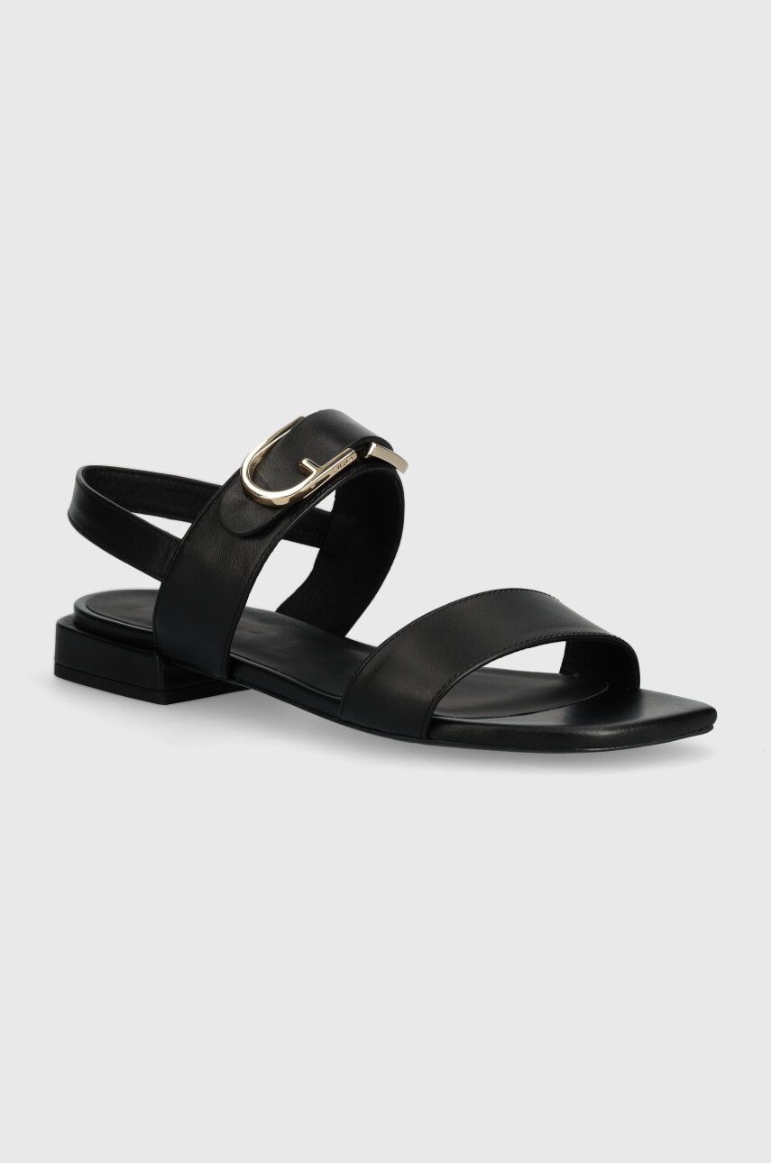 Levně Kožené sandály Furla FLOW dámské, černá barva, YH72FOW BX2680 O6000
