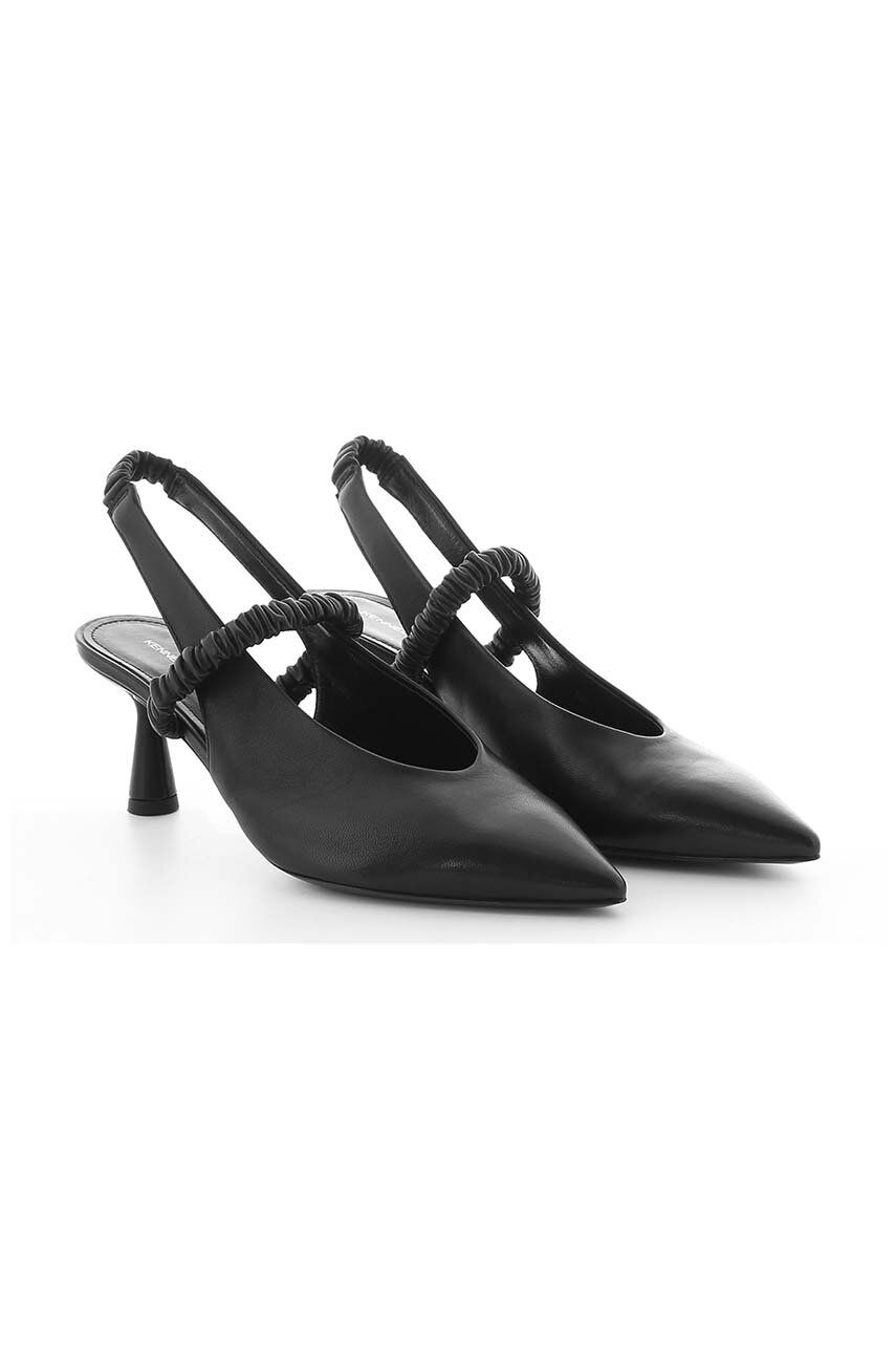 Kennel & Schmenger pantofi cu toc de piele Bella culoarea negru, 31-74150