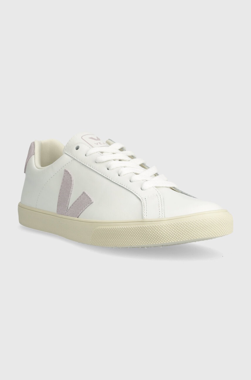 Veja sneakers din piele Esplar Logo culoarea alb, EO0203511