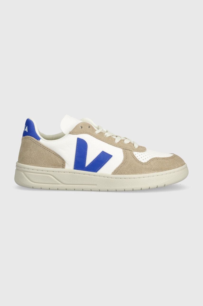 Veja sneakers din piele V-10 culoarea bej, VX0503477