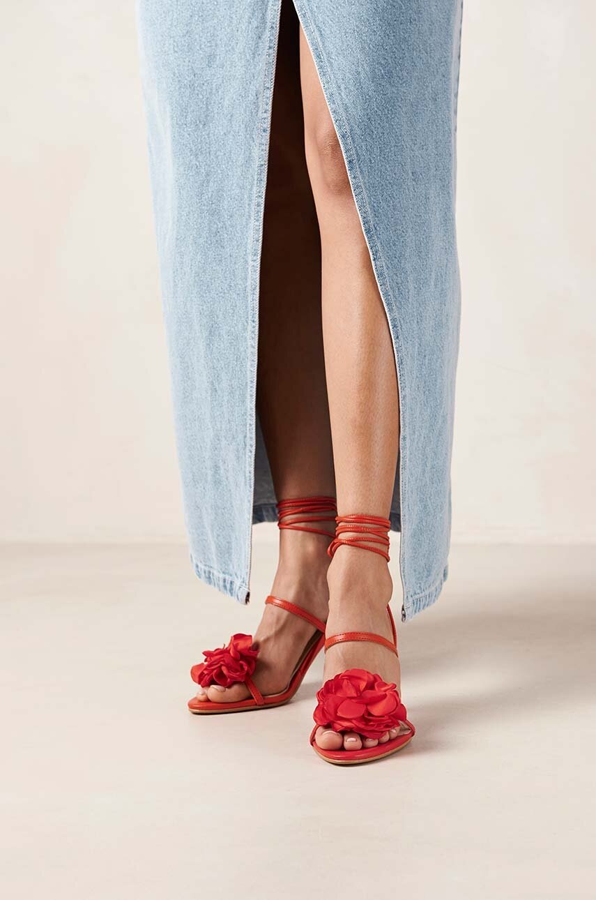 Δερμάτινα πέδιλα Alohas Kendra χρώμα: κόκκινο, S100280.01 φωτογραφία