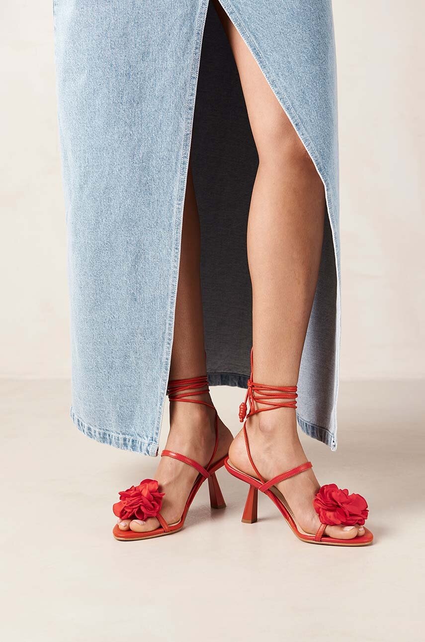 Δερμάτινα πέδιλα Alohas Kendra χρώμα: κόκκινο, S100280.01 φωτογραφία