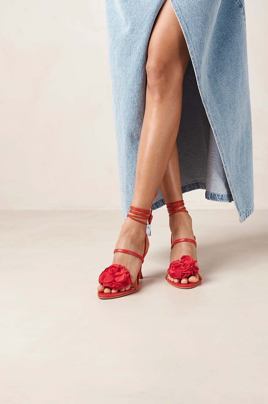 Δερμάτινα πέδιλα Alohas Kendra χρώμα: κόκκινο, S100280.01 φωτογραφία