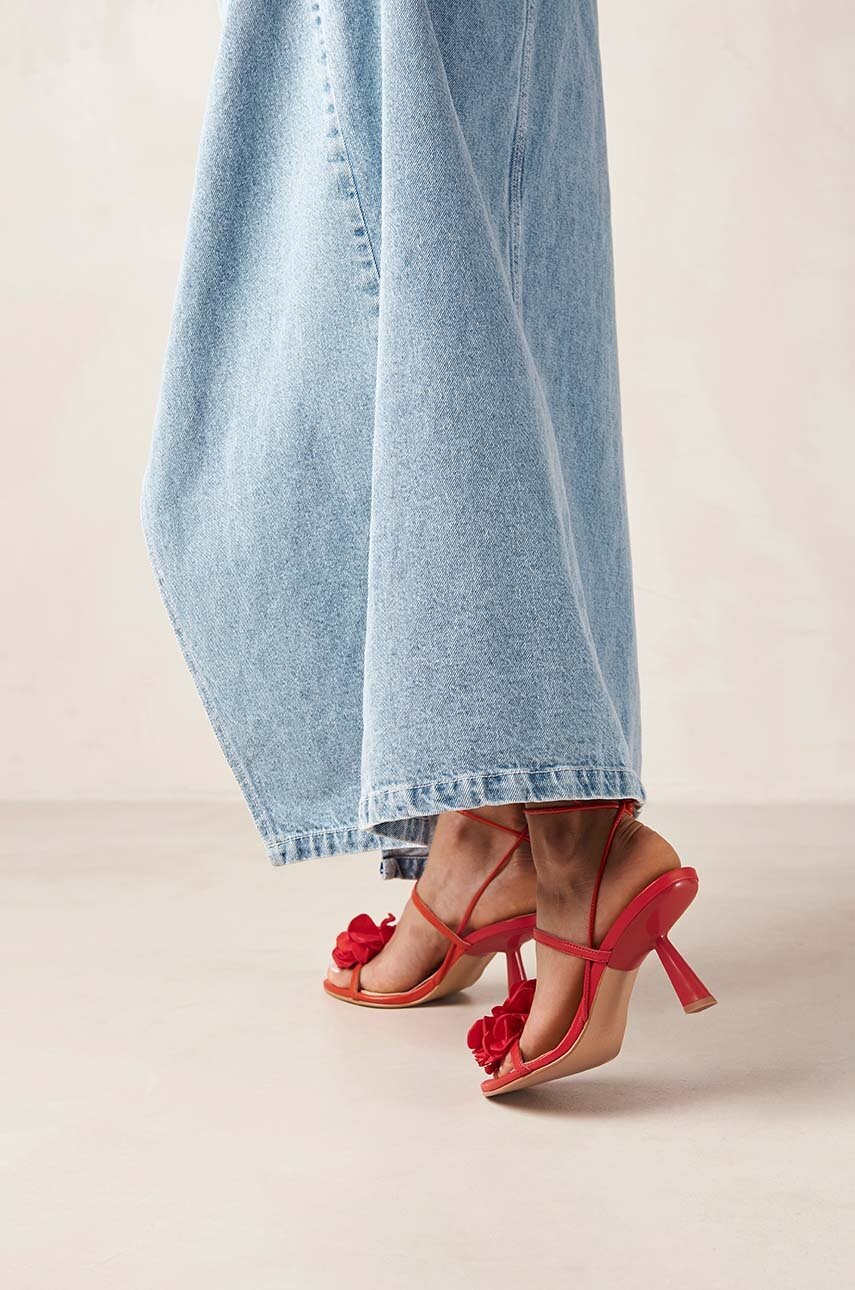 Δερμάτινα πέδιλα Alohas Kendra χρώμα: κόκκινο, S100280.01 φωτογραφία