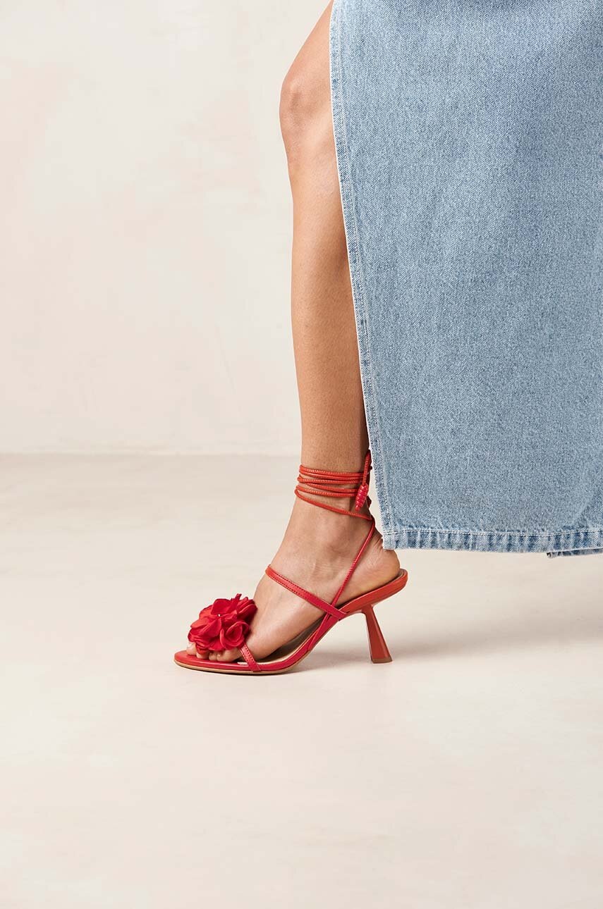 Δερμάτινα πέδιλα Alohas Kendra χρώμα: κόκκινο, S100280.01 φωτογραφία