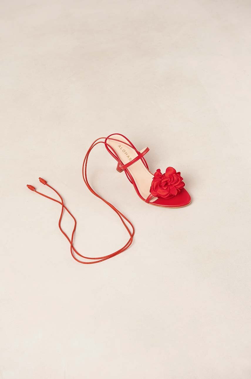 Δερμάτινα πέδιλα Alohas Kendra χρώμα: κόκκινο, S100280.01 φωτογραφία