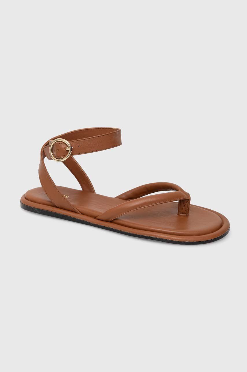 Alohas sandale de piele Seneca femei, culoarea maro, S00693.80