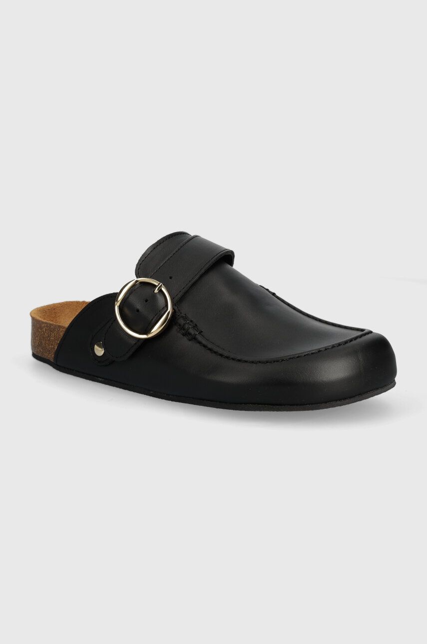 Kožené pantofle Alohas Jood dámské, černá barva, S100346.03